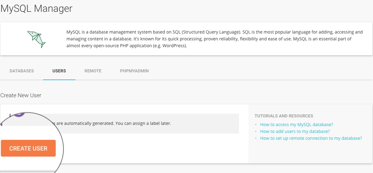 SiteGround主机教程教程：如何创建 MySQL 用户和数据库