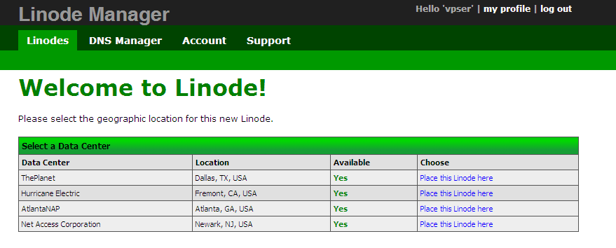 Linode 购买、安装、测试、配置教程