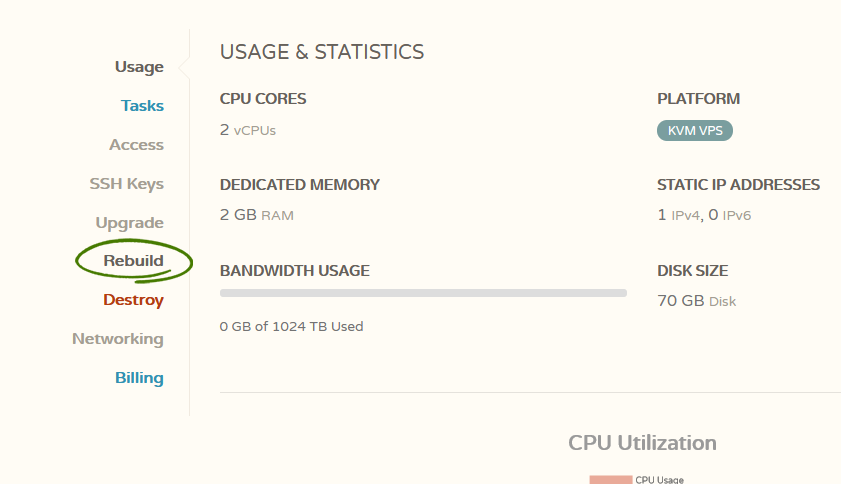 CloudCone重新安装您的VPS主机系统