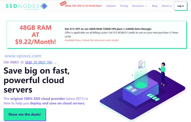 SSDNodes：日本/新加坡/荷兰/德国/英国/澳大利亚/美国等11机房可选，2核4G/46.8美元/年，12核48G/111美元/年