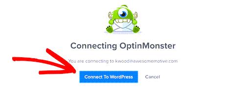 OptinMonster与WordPress连接