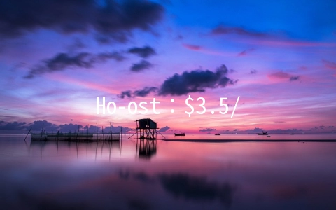 Ho-ost：$3.5/月KVM-1GB/25GB/1TB 芝加哥&北卡