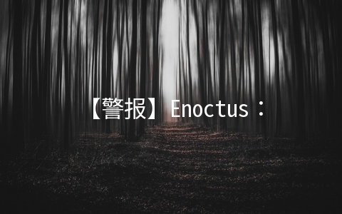 【警报】Enoctus：$19.95/年KVM-512MB/12GB/500GB 香港