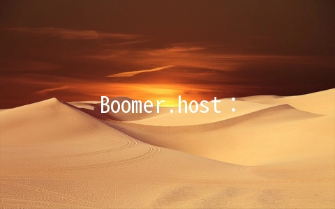 Boomer.host：$4.95/年-512MB/5GB/500GB/德克萨斯州(休斯顿)