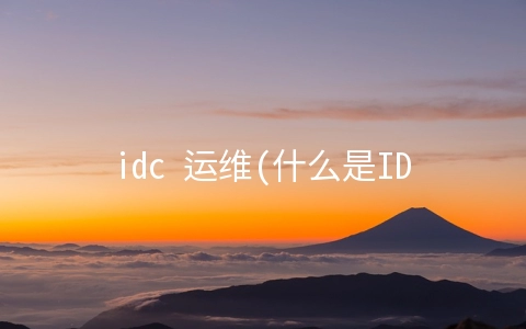 idc 运维(什么是IDC机房运维？)