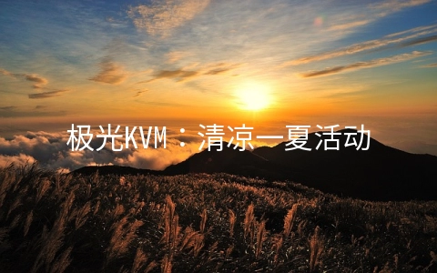 极光KVM：清凉一夏活动，美西CN2线路、香港CMI大带宽全部7折优惠