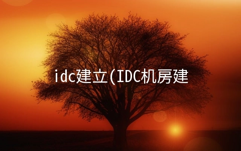 idc建立(IDC机房建设方案参考资料)