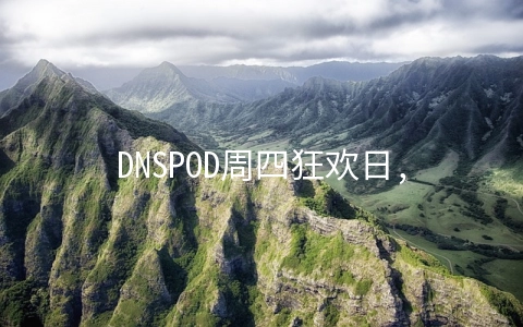 DNSPOD周四狂欢日,.COM 20元/首年