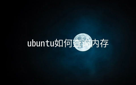ubuntu如何查询内存 ubuntu怎么查内存