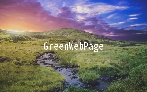 GreenWebPage：€4.9/月KVM-1GB/15G SSD/3TB 荷兰&英国