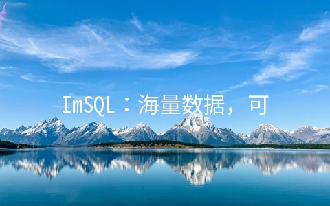 ImSQL：海量数据，可信存储 - 大数据