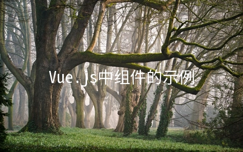 Vue.js中组件的示例分析 - web开发