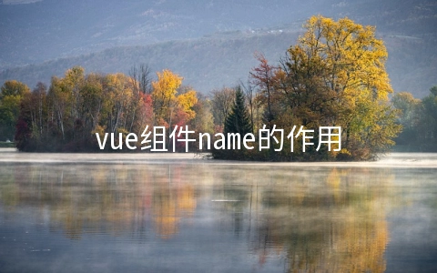 vue组件name的作用小结 - web开发