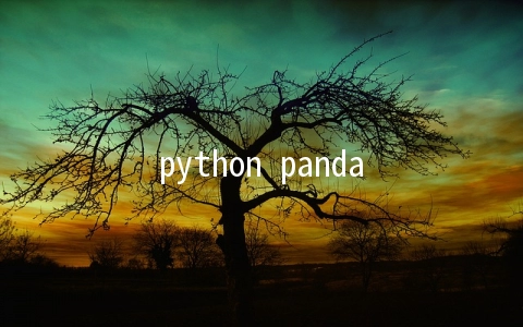 python pandas 学习笔记 - 编程语言